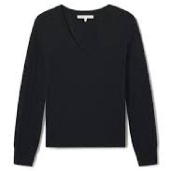 NakedCashmere Pointelle Cashmere VNeck Sweater NEW - Picture 2 of 4